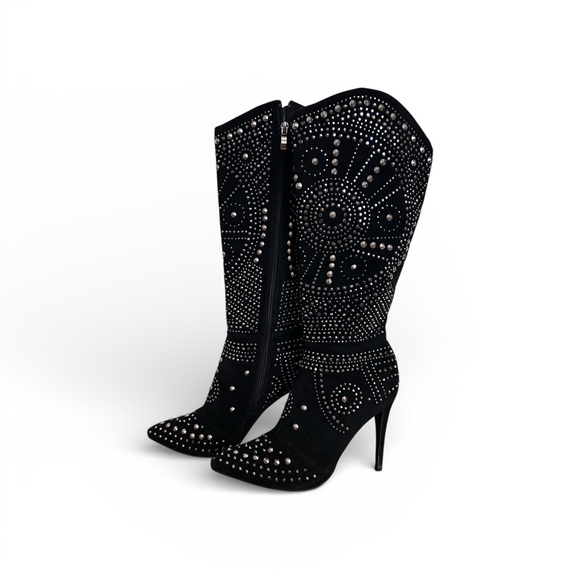 Olivia Miller Women’s Studded Stiletto Boots Size 10 - Picture 1 of 13